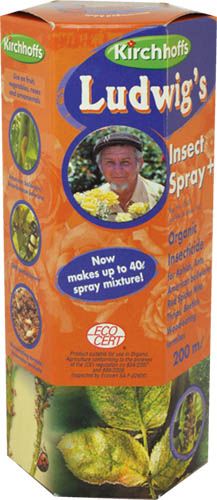 Ludwig's Insect Spray product packaging for plants.