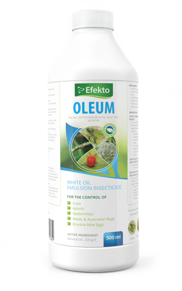 500ml bottle of Efekto Oleum insecticide.
