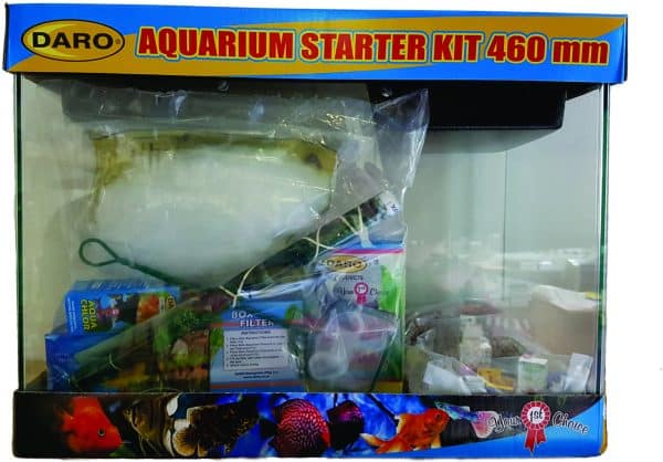 Close-up of a fish tank starter kit