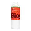 Bottle of certified organic insecticide called Biogrow containing pyrol with a bright orange-red label.