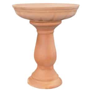 Terracotta Bird Bath Scollop