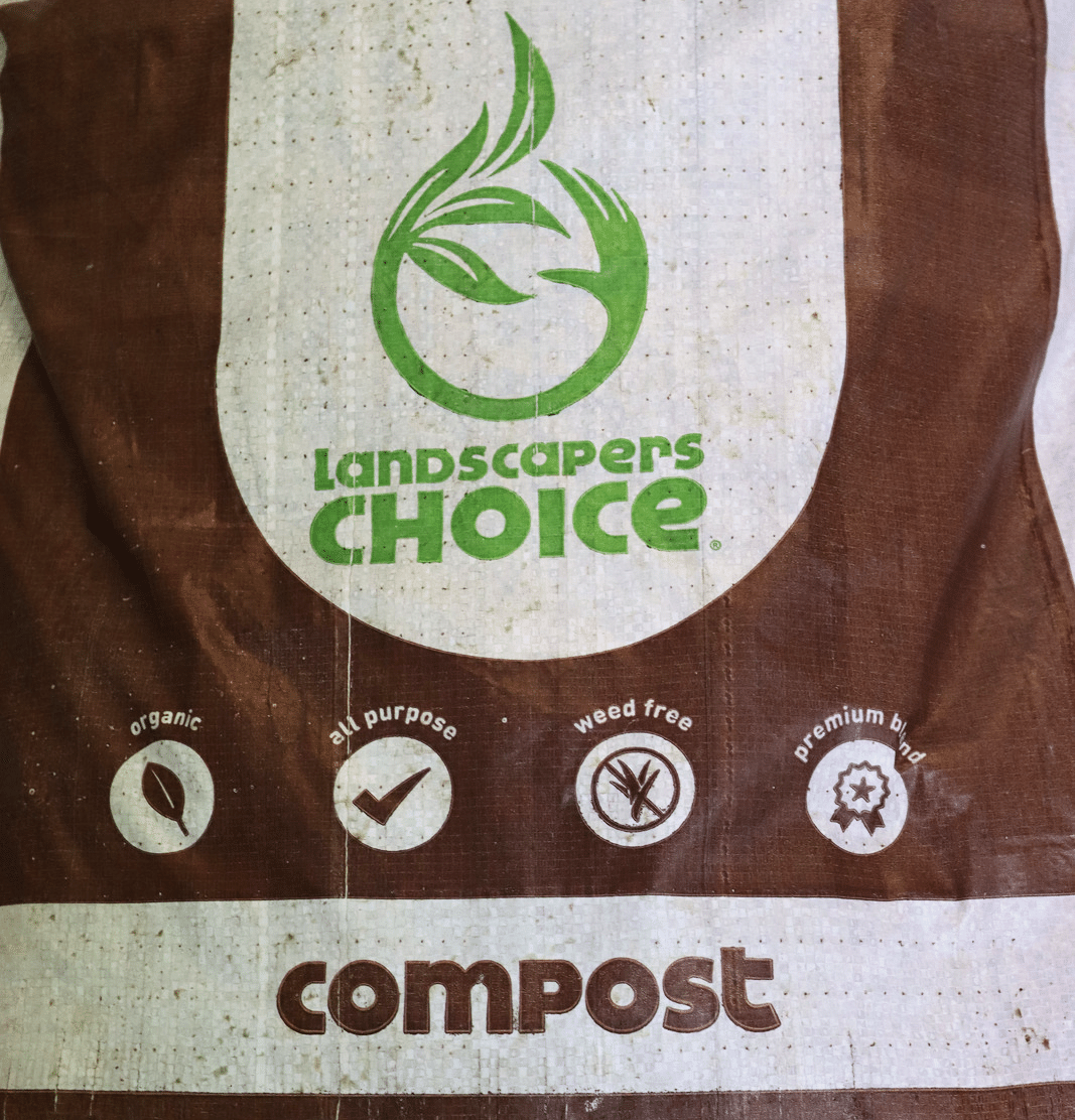 Bag of Landscapers Choice all-purpose compost.