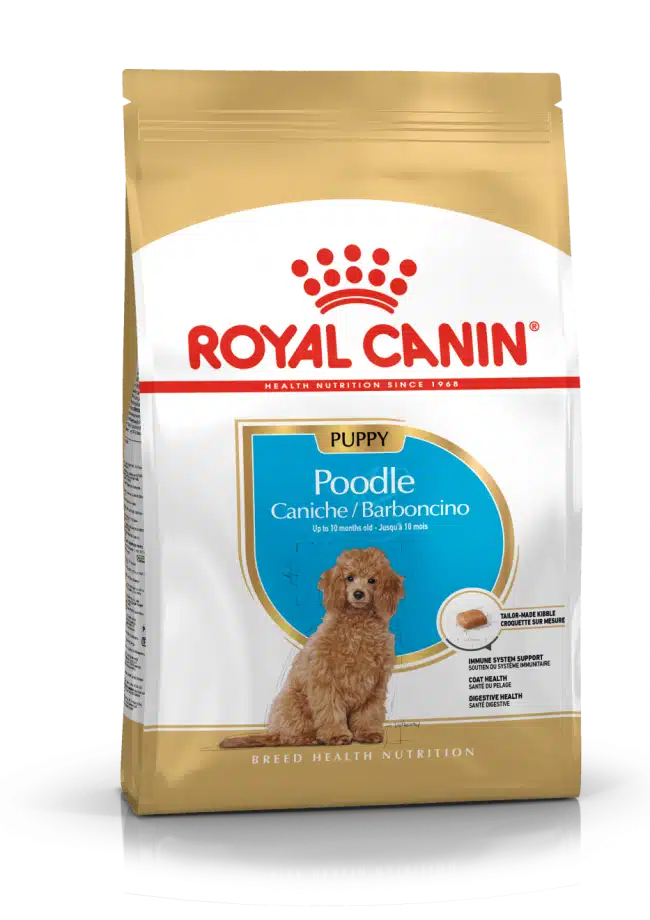 A 3kg bag of Royal Canin poodle puppy dog food