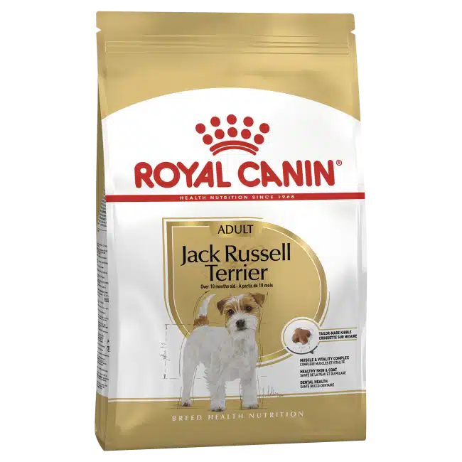 A 1.5kg bag of Royal Canin Jack Russell Terrier adult dog food.