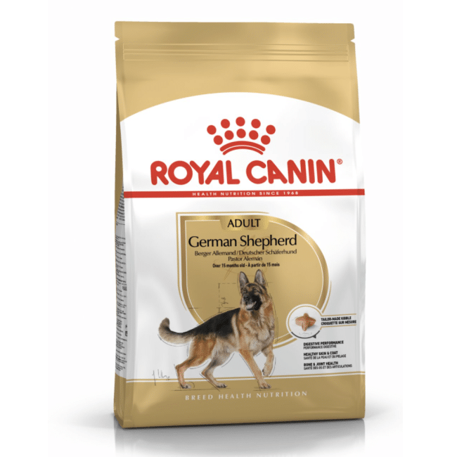 A 11kg bag of Royal Canin German Shepherd adult dog food