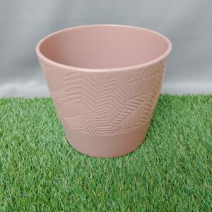 POT COVER CERAMIC LINA OLD ROSE GLOSS BIG LEAF 16.5 CM