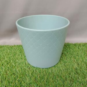 POT COVER CERAMIC LINA GREEN SURF MATTE CROWN 16.5 CM