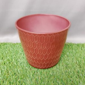 POT COVER CERAMIC LINA MERLOT LASUR FEATHER 16.5 CM
