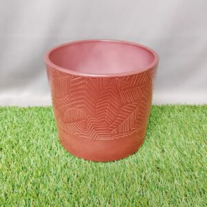 POT COVER CERAMIC EVA MERLOT LASUR 16.5 CM