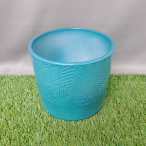 POT COVER CERAMIC EVA OCEAN LASUR BIG LEAF 16.5 CM