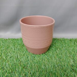 POT COVER CERAMIC TIRZA OLD ROSE GLOSS TRIBAL 12CM