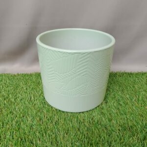 CERAMIC POT COVER EVA MINT GREEN GLOSS CROWN 16.5 CM