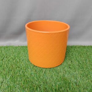 POT COVER CERAMIC EVA MANDARIN GLOSS CROWN 16.5 CM