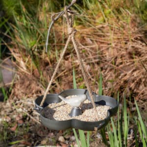 FLORA GREY BIRD FEEDER
