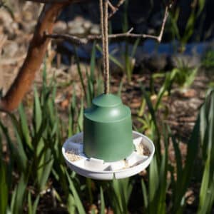 GREEN SILO BIRD FEEDER